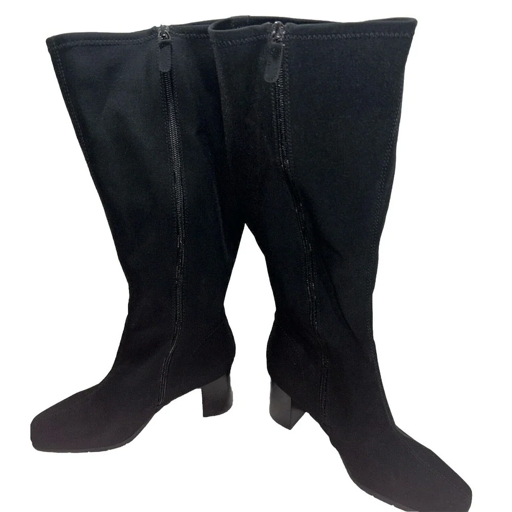 Size 7 Wide Aerosoles Women's Stretchy Micah Knee High‎ Zipper Boots
